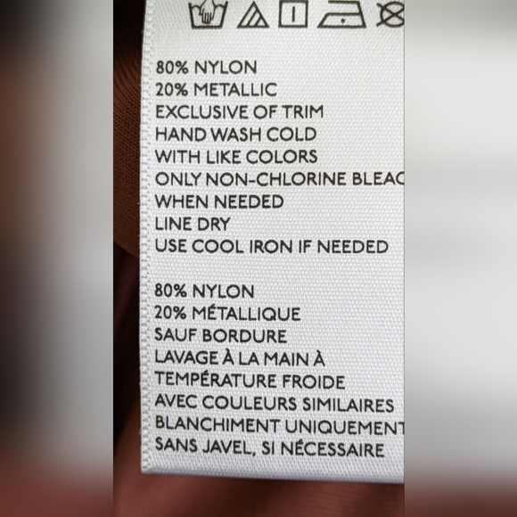 Pins and Needles Cream Metallic Lace over Rust Dress-Urban Outfitters Size 2 EUC - Picture 5 of 5